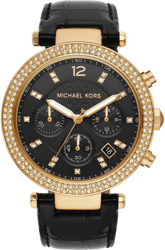 Buy Michael Kors Womens Quartz Parker Leather Strap Black Dial 39mm Watch - Mk6984 in Pakistan