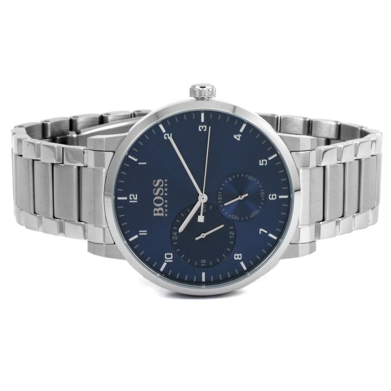 Buy Hugo Boss Mens Chronograph Quartz Oxygen Silver Stainless Steel Blue Dial 42mm Watch - 1513597 in Pakistan