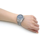 Buy Michael Kors Womens Quartz Lexington Silver Stainless Steel Blue Dial 38mm Watch - Mk7215 in Pakistan