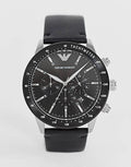 Buy Emporio Armani Mens Chronograph Quartz Leather Strap Black Dial 43mm Watch - Ar11243 in Pakistan