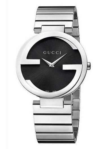 Buy Gucci Women's Swiss Made Quartz Silver Stainless Steel Black Dial 29mm Watch YA133502 in Pakistan