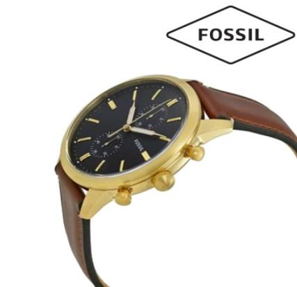 Buy Fossil Men's Chronograph Leather Band Black Dial Watch FS5338 in Pakistan