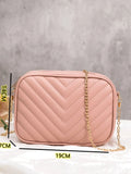 Buy Chevron Charm Crossbody Bag ~ Pink in Pakistan