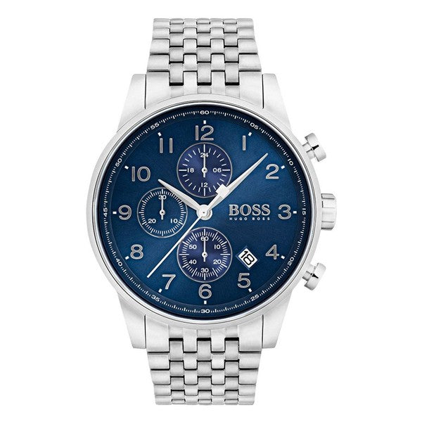 Buy Hugo Boss Mens Quartz Stainless Steel Blue Dial 44mm Watch - 1513498 in Pakistan