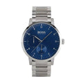 Buy Hugo Boss Mens Chronograph Quartz Oxygen Silver Stainless Steel Blue Dial 42mm Watch - 1513597 in Pakistan