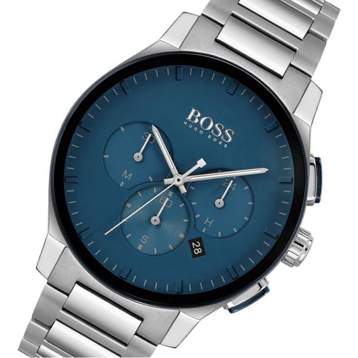 Buy Hugo Boss Mens Chronograph Quartz Stainless Steel Blue Dial 44mm Watch - 1513763 in Pakistan