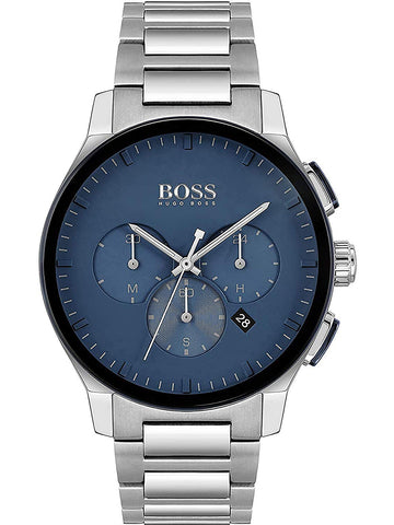 Buy Hugo Boss Mens Chronograph Quartz Stainless Steel Blue Dial 44mm Watch - 1513763 in Pakistan