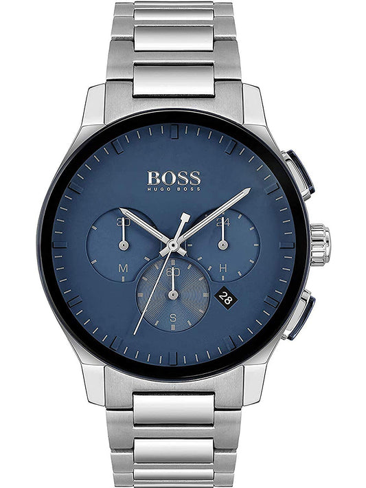 Buy Hugo Boss Mens Chronograph Quartz Stainless Steel Blue Dial 44mm Watch - 1513763 in Pakistan