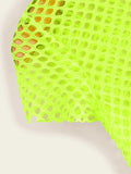 Buy Shein ICON Neon Lime Crochet Crop Top in Pakistan