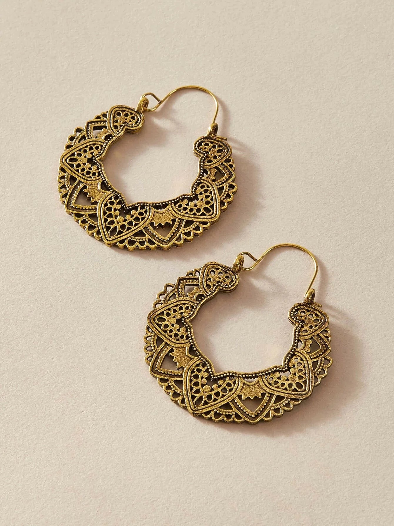 Buy Shein 1pair Bohemian Hollow Out Drop Earrings in Pakistan