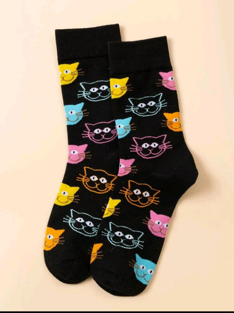 Buy Shein Cartoon Cat Crew Socks in Pakistan