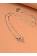 Buy Shein Ring Pendant Necklace - Silver in Pakistan