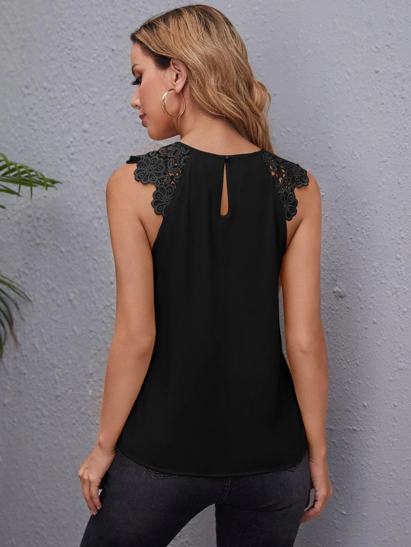 Buy Shein Guipure Lace Solid Top in Pakistan