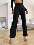 Buy Shein Bae Solid High Rise Tailored Pants in Pakistan