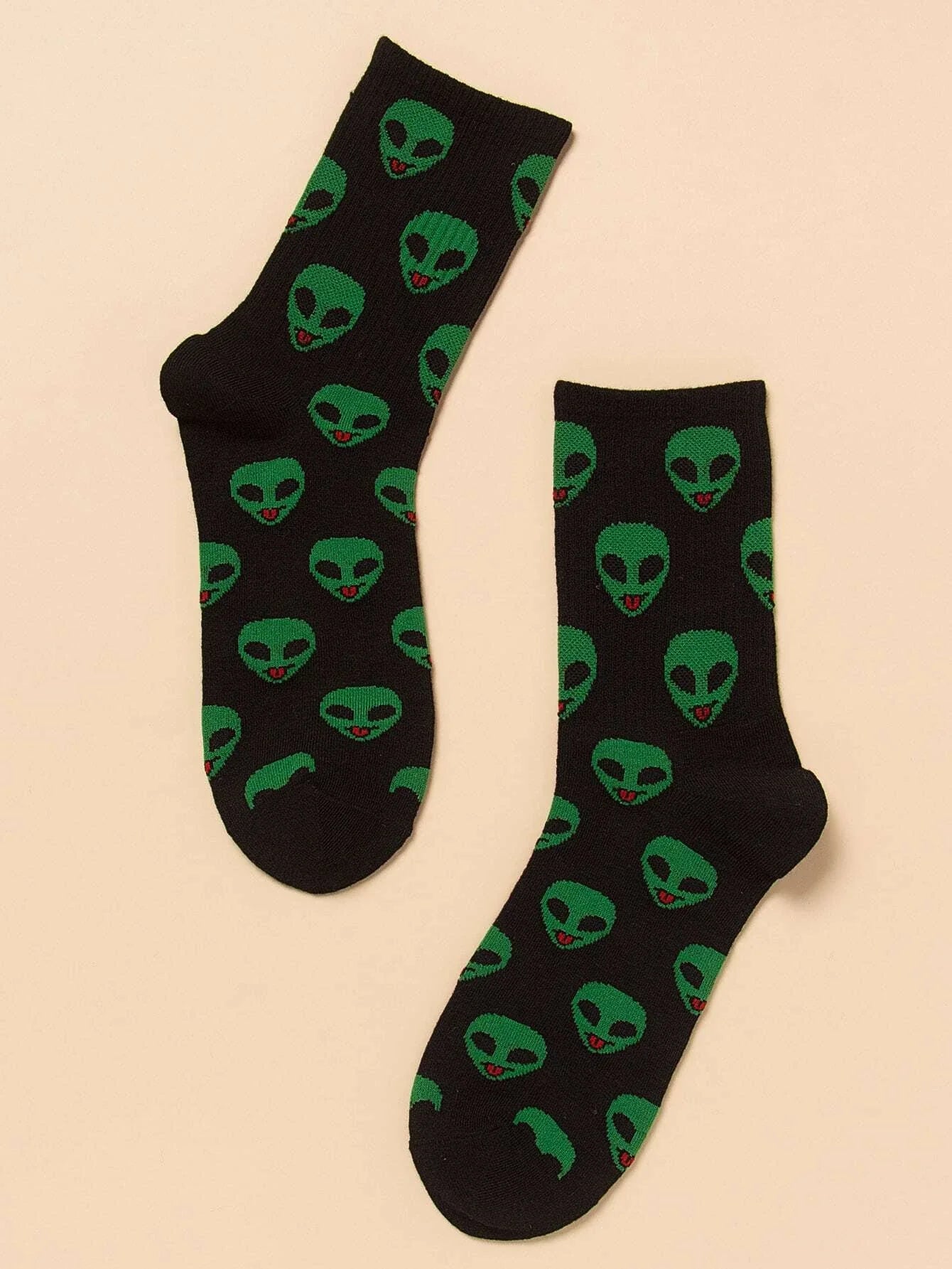 Buy Shein Alien Print Crew Socks in Pakistan