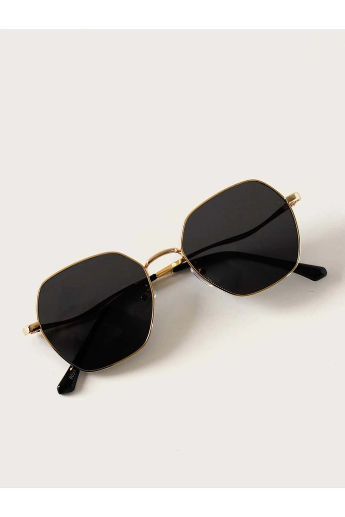 Buy Shein Metal Frame Fashion Glasses With Case - Black in Pakistan