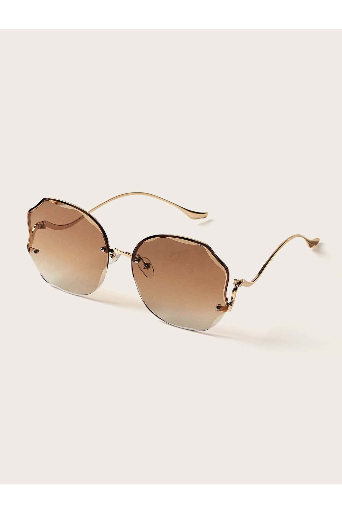 Buy Shein Simple Rimless Fashion Glasses - Brown in Pakistan