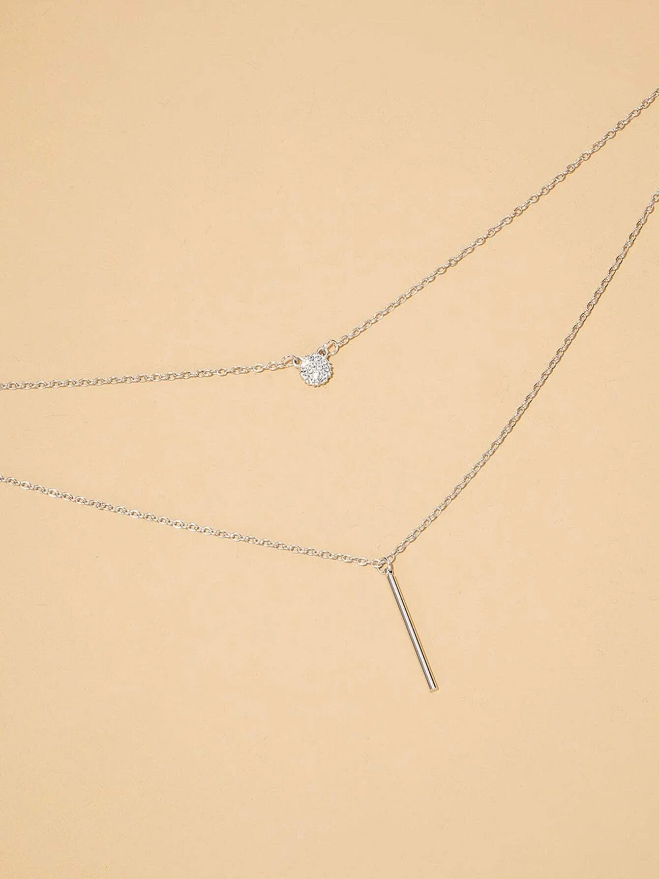 Buy Shein Geometric Charm Layered Necklace in Pakistan