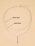 Buy Shein Geometric Charm Layered Necklace in Pakistan