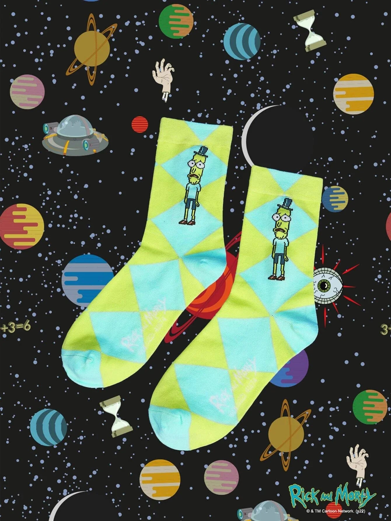 Buy Shein Rick And Morty Cartoon Print Crew Socks in Pakistan