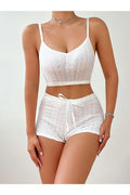 Buy Shein Ruched Knot Front Textured Lingerie Set in Pakistan
