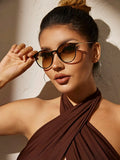 Buy Shein Leopard Tinted Lens Fashion Glasses in Pakistan