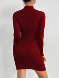 Buy Shein Mock Neck Cut Out Bodycon Dress in Pakistan