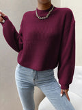 Buy Shein Mock Neck Drop Shoulder Sweater in Pakistan