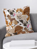 Buy Shein Dog Print Cushion Cover Without Filler in Pakistan