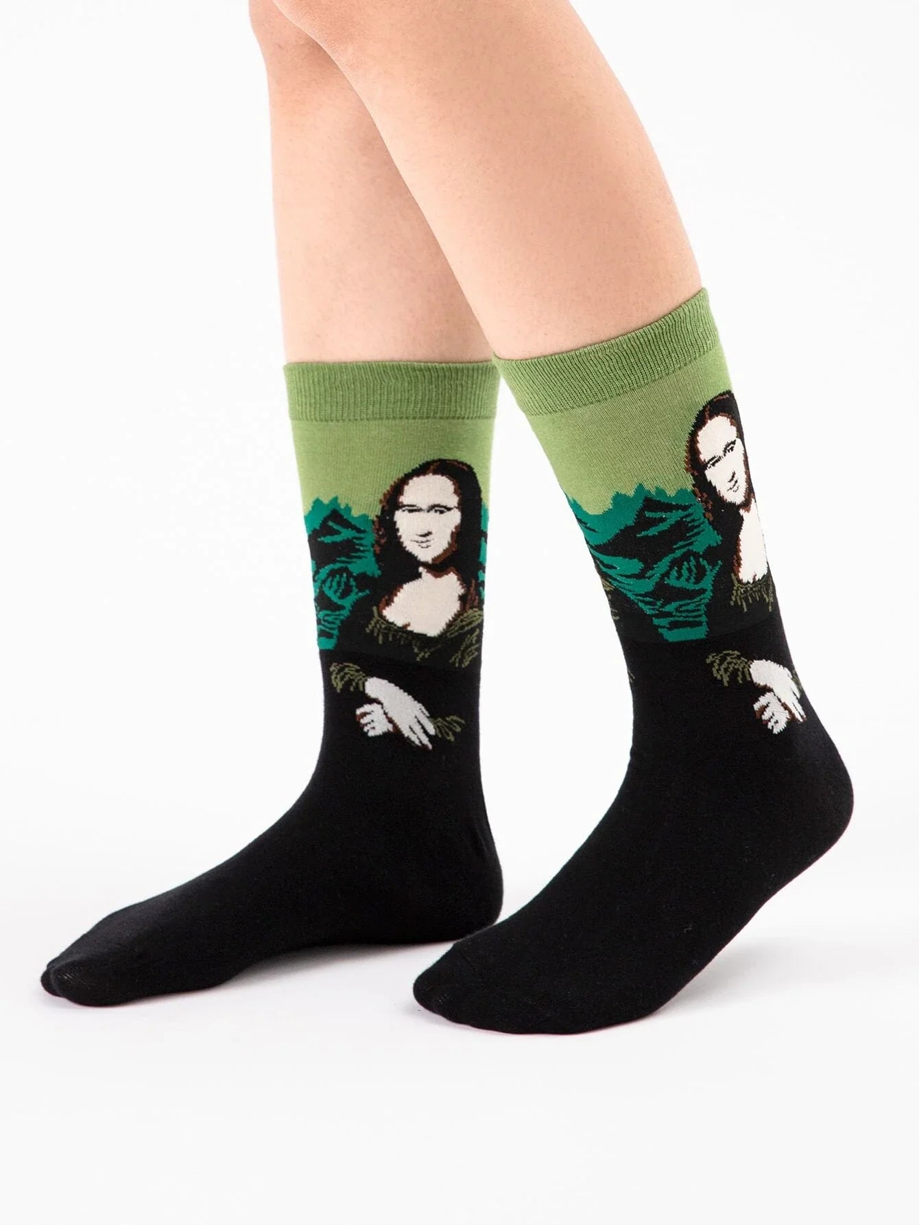 Buy Shein Figure Graphic Crew Socks in Pakistan