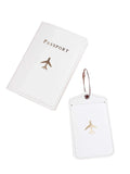 Buy Shein Plane & Letter Graphic Passport Case With Luggage Tag in Pakistan