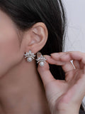 Buy Shein Faux Pearl & Rhinestone Decor Stud Earrings in Pakistan