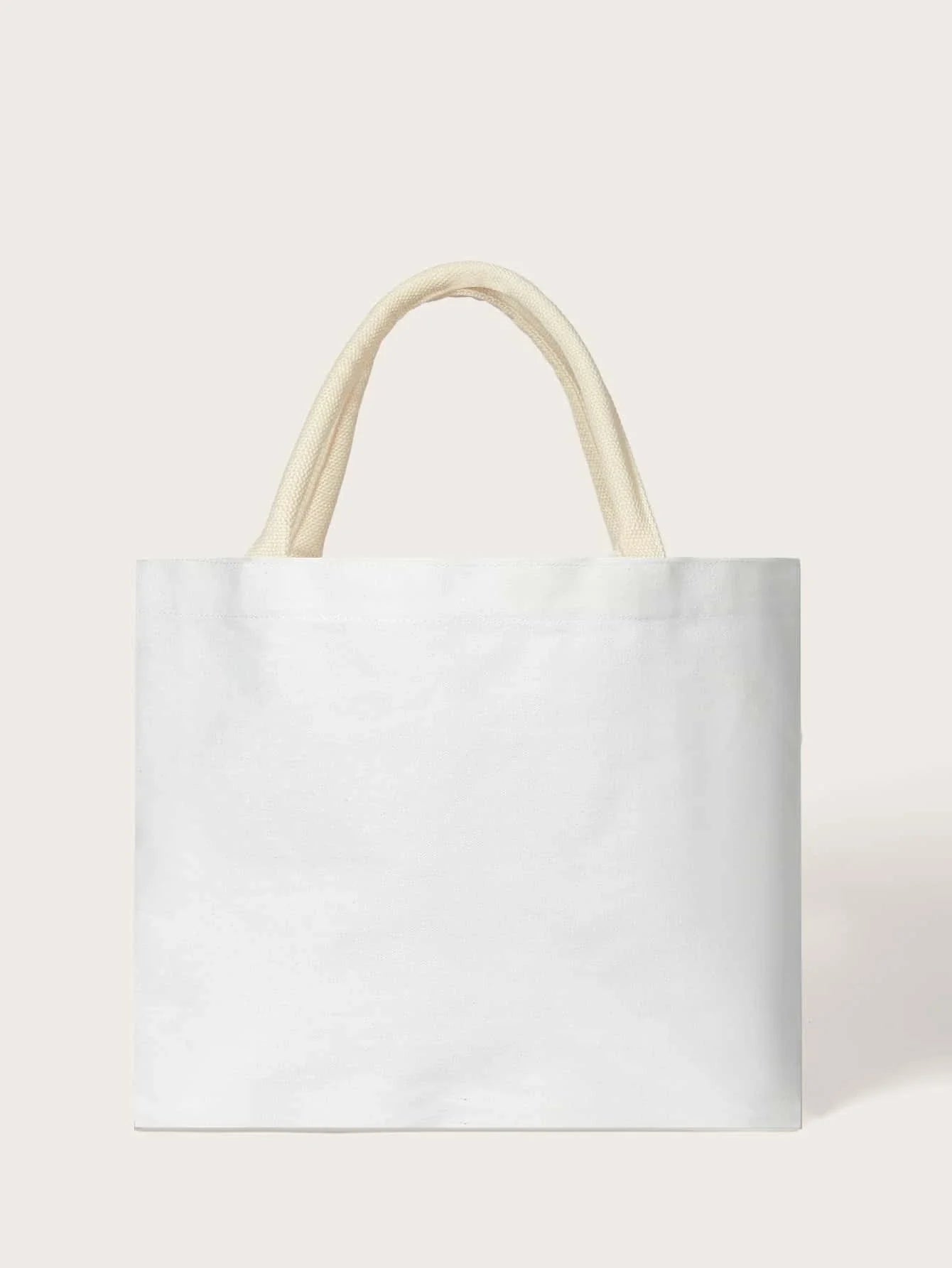 Buy Shein Slogan & Figure Graphic Tote Bag in Pakistan