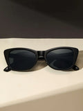 Buy Shein 1pair Women Vintage Square Cat Eye Frame Black shades Fashion Glasses For Daily Life in Pakistan