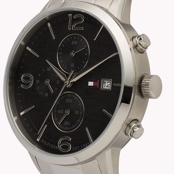 Buy Tommy Hilfiger Quartz Stainless Steel Black Dial 42mm Watch for Men - 1710356 in Pakistan