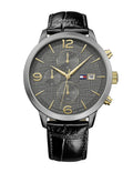 Buy Tommy Hilfiger Mens Quartz Leather Strap Grey Dial 42mm Watch - 1710357 in Pakistan