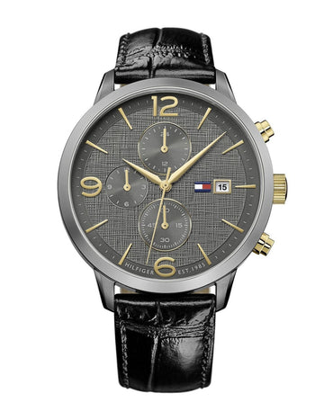 Buy Tommy Hilfiger Mens Quartz Leather Strap Grey Dial 42mm Watch - 1710357 in Pakistan