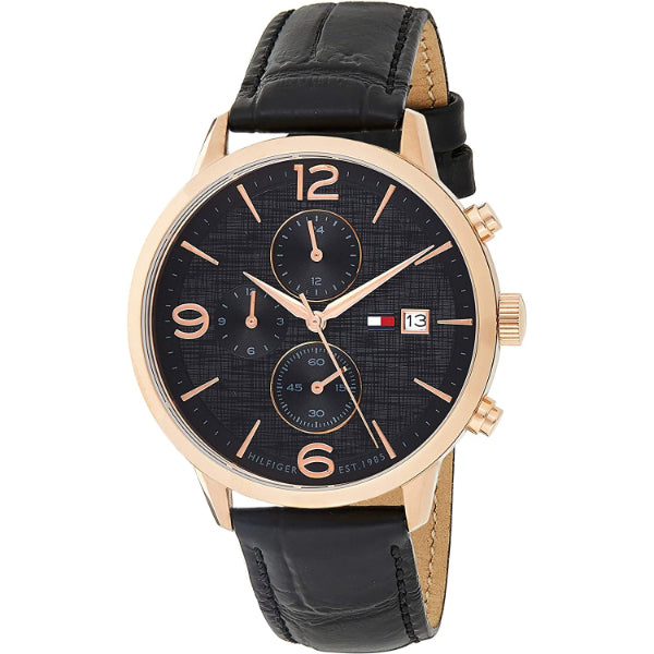 Buy Tommy Hilfiger Quartz Leather Strap Black Dial 42mm Watch for Men - 1710358 in Pakistan