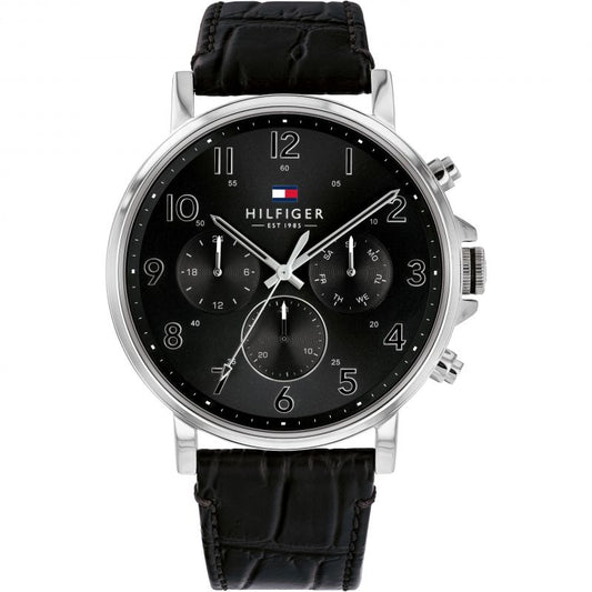 Buy Tommy Hilfiger Quartz Leather Strap Black Dial 46mm Watch for Men - 1710381 in Pakistan