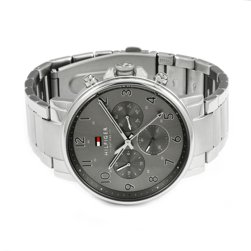 Buy Tommy Hilfiger Chronograph Quartz Stainless Steel Grey Dial 46mm Watch for Men - 1710382 in Pakistan