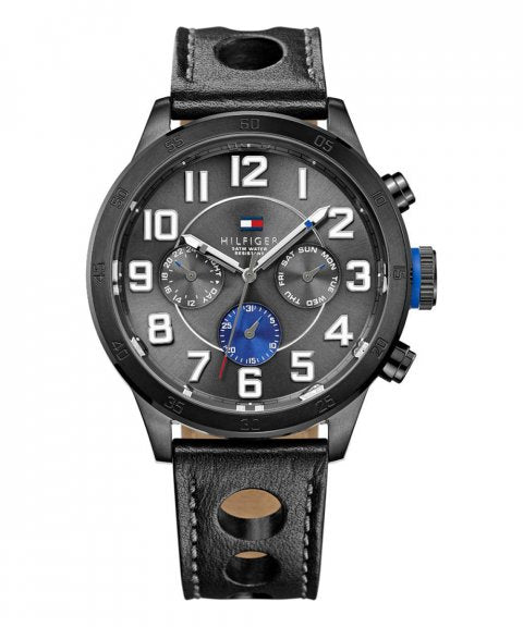 Buy Tommy Hilfiger Quartz Leather Strap Grey Dial 46mm Watch for Men - 1791051 in Pakistan
