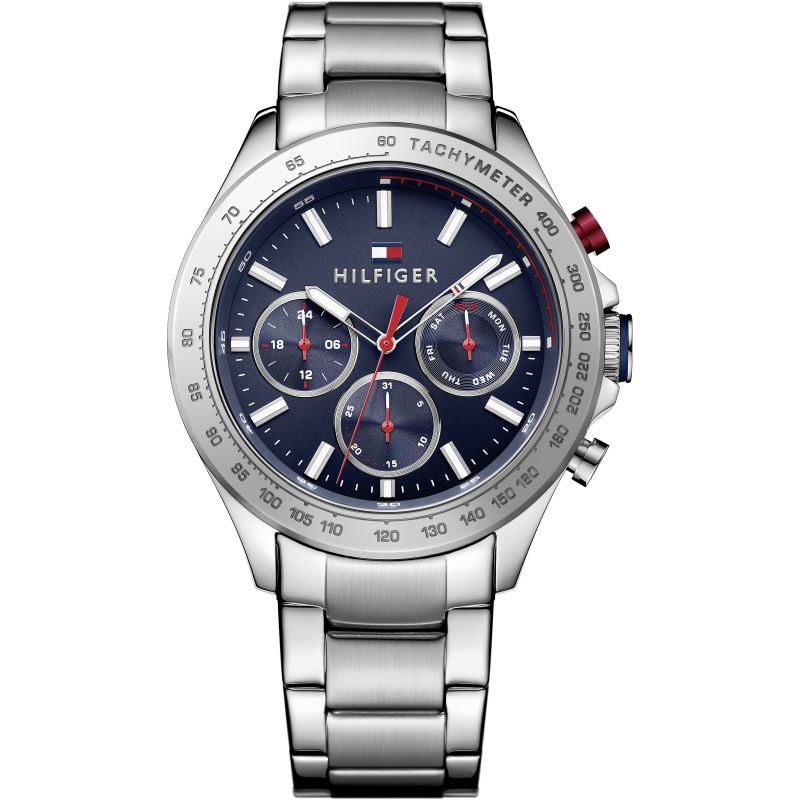 Buy Tommy Hilfiger Mens Quartz Stainless Steel Blue Dial 44mm Watch - 1791228 in Pakistan