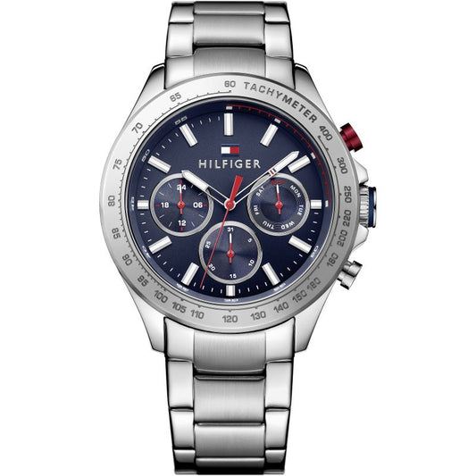 Buy Tommy Hilfiger Mens Quartz Stainless Steel Blue Dial 44mm Watch - 1791228 in Pakistan