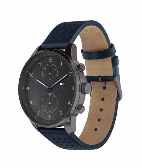 Buy Tommy Hilfiger Quartz Leather Strap Grey Dial 44mm Watch for Men - 1791578 in Pakistan
