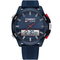 Buy Tommy Hilfiger Mens Quartz Silicone Strap Blue Dial 46mm Watch - 1791761 in Pakistan