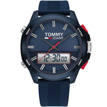 Buy Tommy Hilfiger Mens Quartz Silicone Strap Blue Dial 46mm Watch - 1791761 in Pakistan