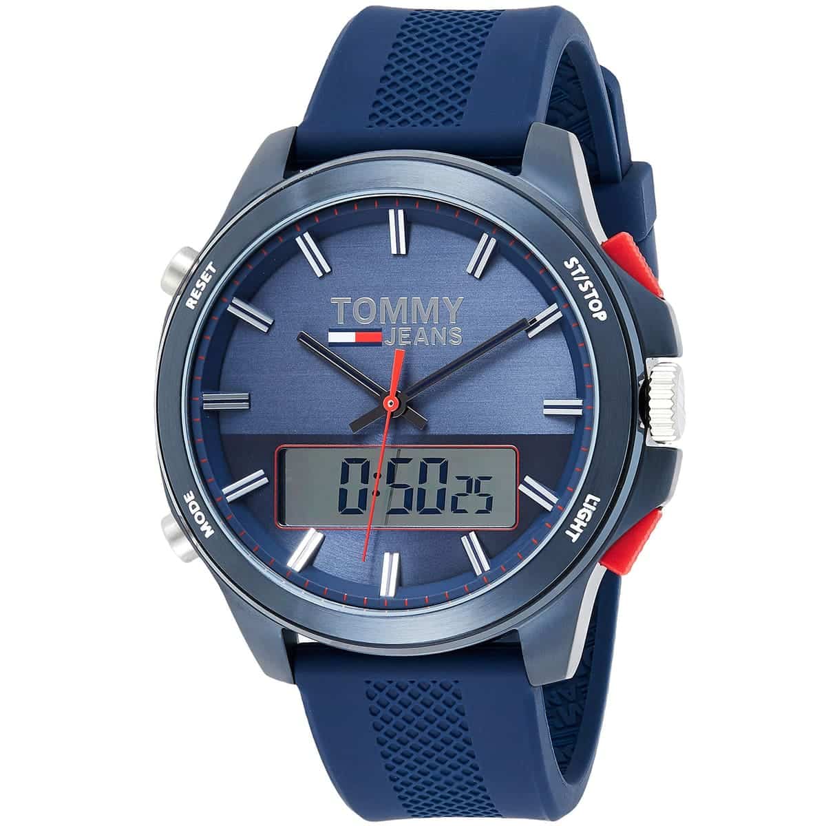 Buy Tommy Hilfiger Mens Quartz Silicone Strap Blue Dial 46mm Watch - 1791761 in Pakistan