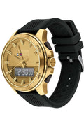 Buy Tommy Hilfiger Mens Analog Digital Silicone Strap Gold Dial 46mm Watch - 1791762 in Pakistan