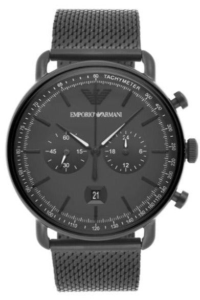 Buy Emporio Armani Men's Chronograph Quartz Stainless Steel Black Dial 43mm Watch AR11264 in Pakistan