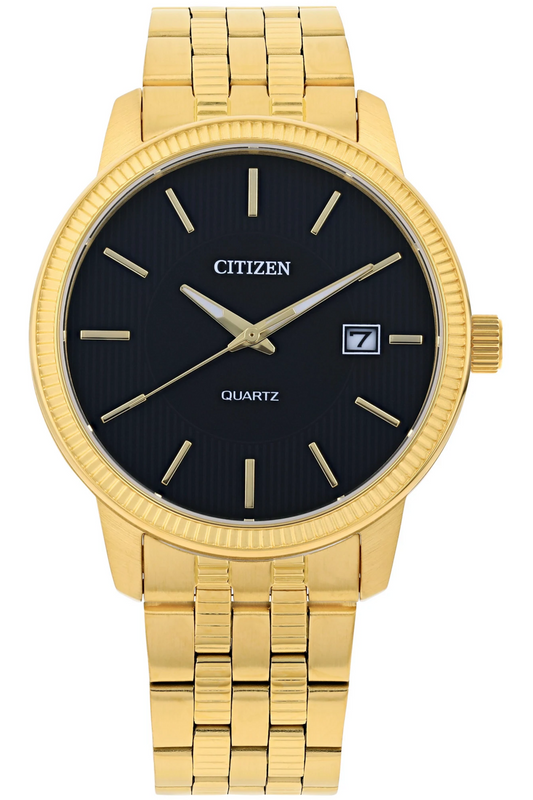 Buy Citizen Men's Quartz Gold Stainless Steel Black Dial 41mm Watch DZ0052-51E in Pakistan